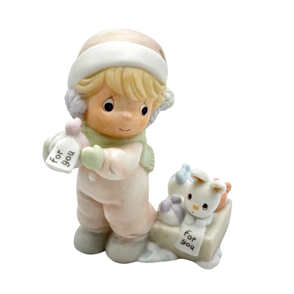 Precious Moments 1998 For You Winter Child Bunny Figurine 456217